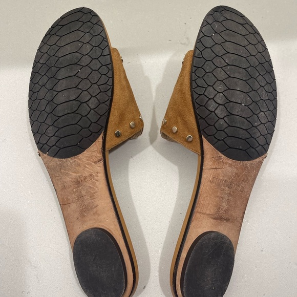 Jimmy Choo leather slide sandal with gold studs - Picture 2 of 4